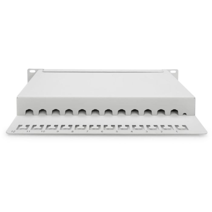 Digitus Panel de Conexión Cat.6A Patch Panel, Apantallado, 12 Puertos 1U, 10", Gris 4