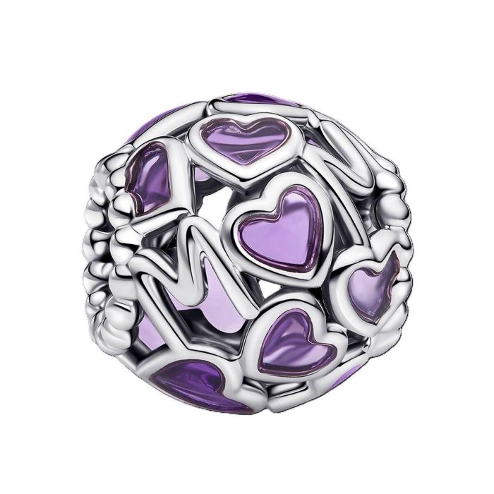Abalorio Mujer Pandora 793772C01 Morado Plateado