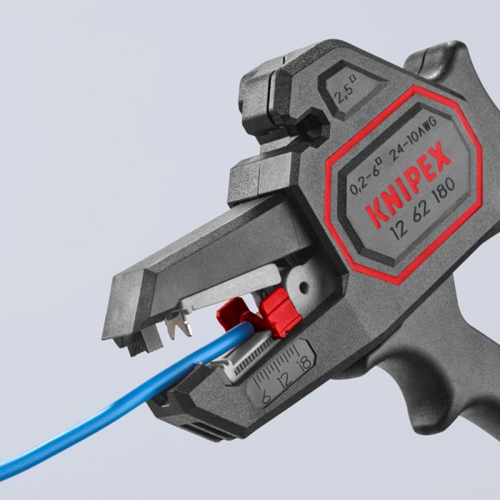 Knipex 1262180sb Alicate pelacables automático autoajustable 180x75x21mm para cables 0,2 a 6 mm² 3 Knipex 1262180sb Alicate pelacables automático autoajustable 180x75x21mm para cables 0,2 a 6 mm² 3