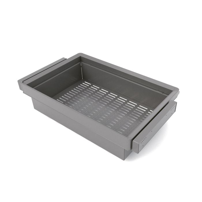 Emuca Kit de cajón metálico y bastidor regulable Quartz para armarios, guías de cierre suave y extracción total, Módulo 80cm, Acabado Titanio 0 Emuca Kit de cajón metálico y bastidor regulable Quartz para armarios, guías de cierre suave y extracción total, Módulo 80cm, Acabado Titanio 0