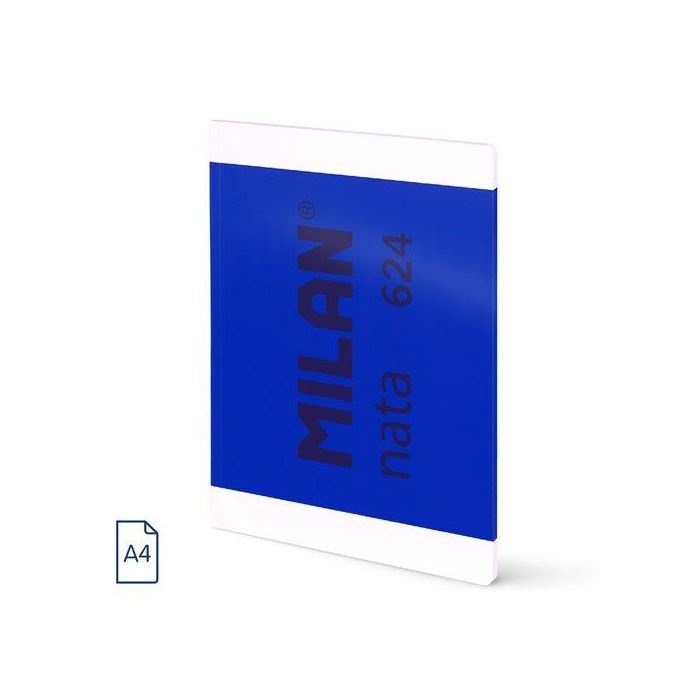 Libreta Milan Nata 624 Since 1918 A4 48H Cuadric.5X5 95G Azul (Set de 3)