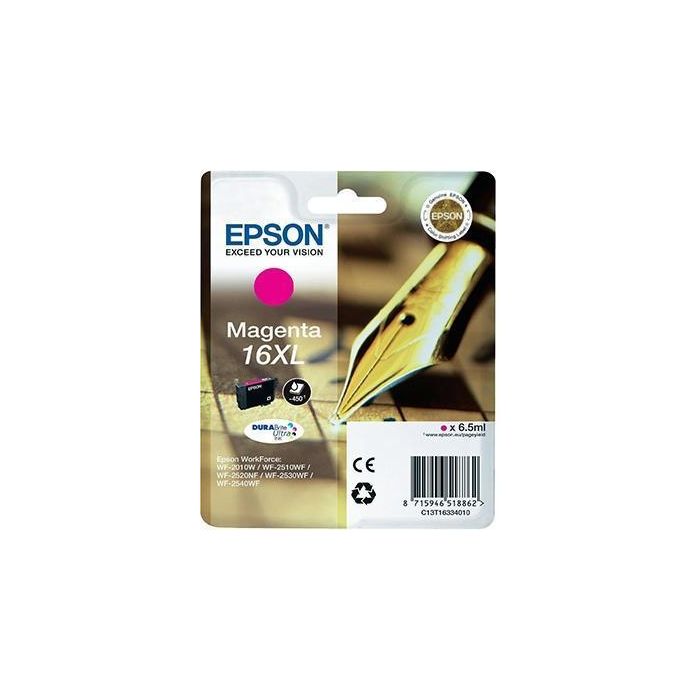 Epson Tinta Magenta Durabrite Ultra Ink Nº16XL Cartucho de Tinta Magenta 6.5 ML Epson Tinta Magenta Durabrite Ultra Ink Nº16XL Cartucho de Tinta Magenta 6.5 ML