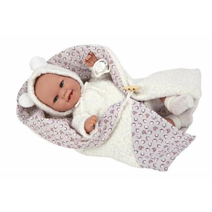 Muñeca elegance 35 cm babyto blanco c/manta (muñeco de peso)