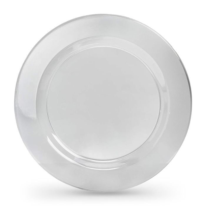Algon Set de 3 Platos Transparentes de Plástico (PS) de 26 cm (24 Unidades)