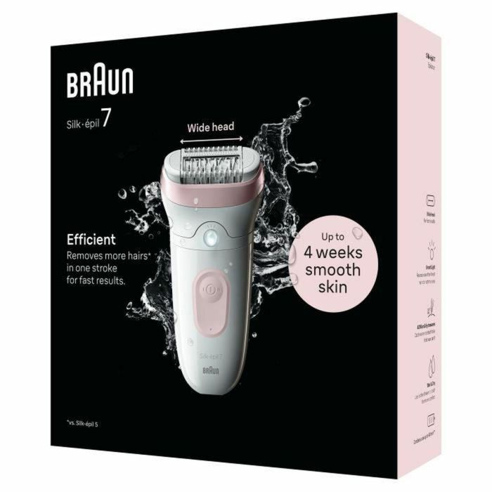 Braun BRA7500435225151 Depiladora Eléctrica Silk-épil 7 SE 7-000 Inalámbrica 2 Velocidades 40 min Autonomía Blanco/Rosa 6 Braun BRA7500435225151 Depiladora Eléctrica Silk-épil 7 SE 7-000 Inalámbrica 2 Velocidades 40 min Autonomía Blanco/Rosa 6