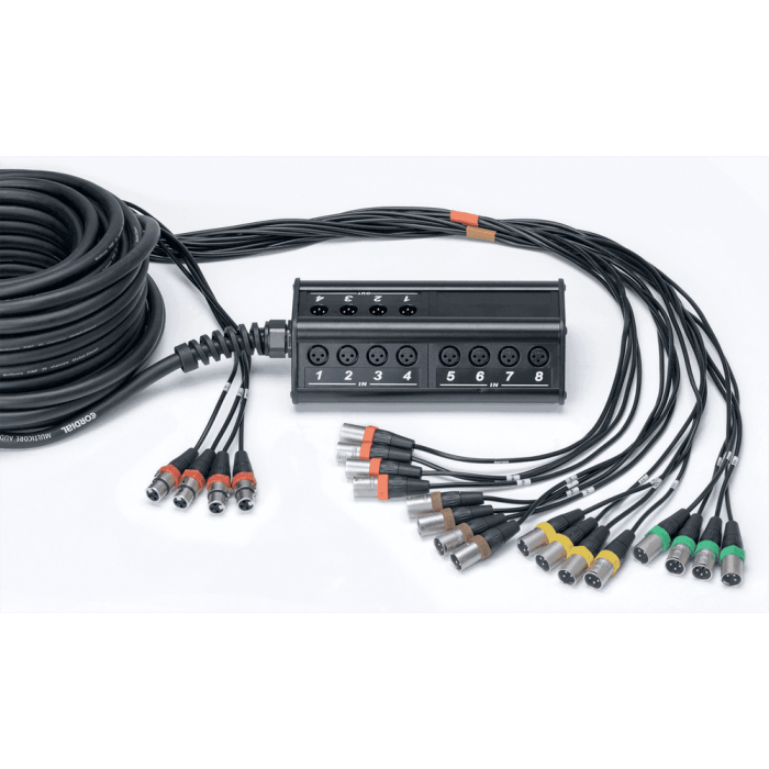 Caja De Escenario Xlr De 16 Entradas Y 4 Salidas, Cable De 30 M 1 Caja De Escenario Xlr De 16 Entradas Y 4 Salidas, Cable De 30 M 1