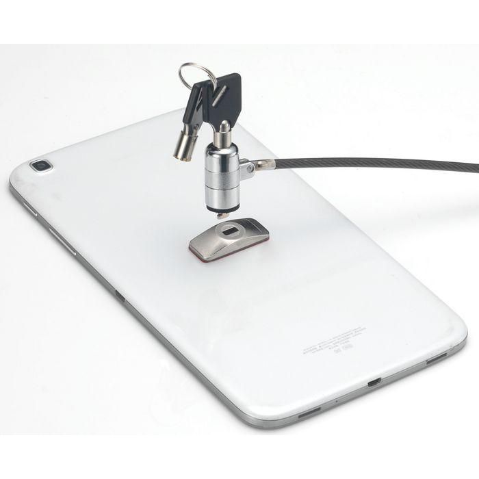eSTUFF Kit de bloqueo para tabletas/computadoras con placa adhesiva y cerradura de seguridad con llaves para K-Slot eSTUFF Kit de bloqueo para tabletas/computadoras con placa adhesiva y cerradura de seguridad con llaves para K-Slot