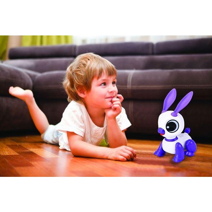Power Rabbit Mini - Conejo Robot con Efectos de Luz y Sonido, Control de Aplausos, Repetición 3 Power Rabbit Mini - Conejo Robot con Efectos de Luz y Sonido, Control de Aplausos, Repetición 3