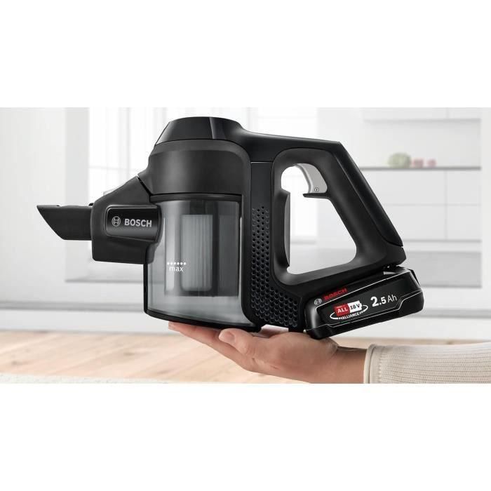 BOSCH BBS611BSC - Aspirador escoba multifunción inalámbrico - negro - aspirador de mano integrado - 2 velocidades - autonomía 30 min 3 BOSCH BBS611BSC - Aspirador escoba multifunción inalámbrico - negro - aspirador de mano integrado - 2 velocidades - autonomía 30 min 3