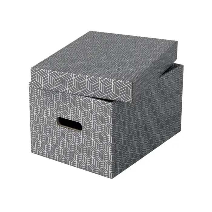 Esselte Caja de almacenaje mediana gris 365x265x205 mm pack de 3 unidades 3