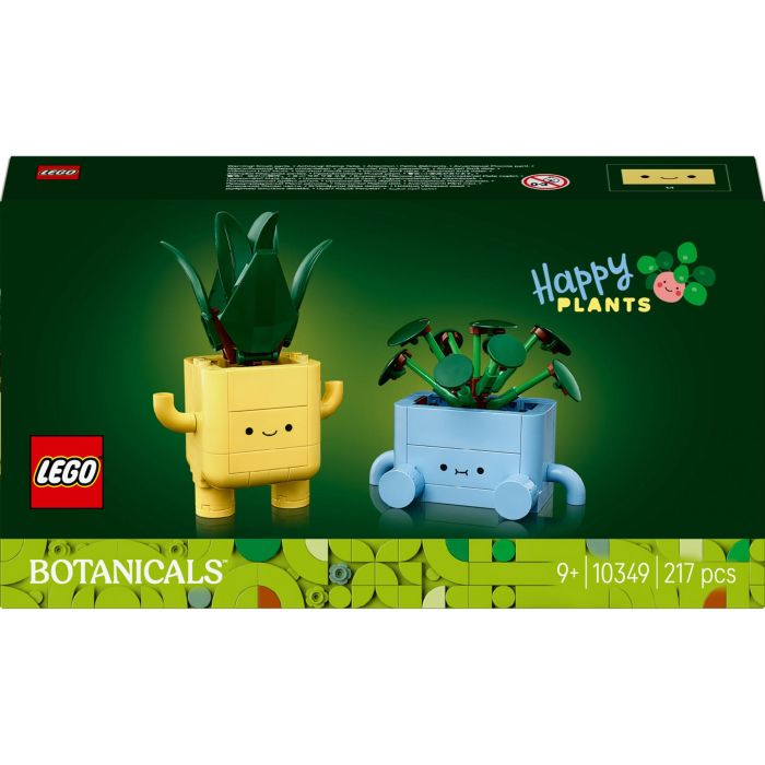 LEGO 10349 Botanicals Plantas Felices Set de Construcción - Drácena y Pilea con Macetas Intercambiables para Decoración