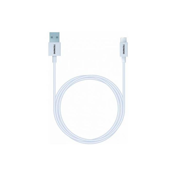 Cable USB 3.0 Tipo-C Duracell USB5031W/ USB Tipo-C Macho - USB Macho/ 1m/ Blanco