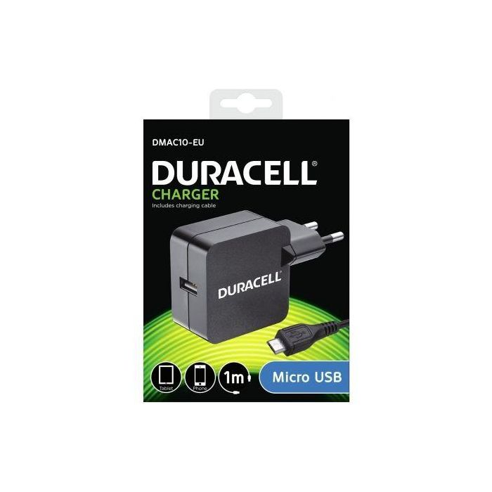 Cargador de Pared Duracell DMAC10-EU/ 1xUSB/ 2.4A 3