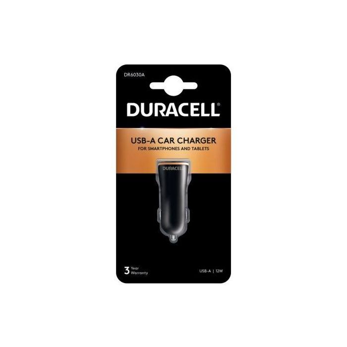 Cargador de Coche Duracell DR6030A/ 1xUSB/ 12W 1