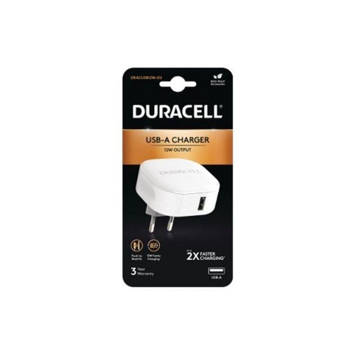 Cargador de Pared Duracell DRACUSB12W-EU/ 1xUSB/ 2.4A 1