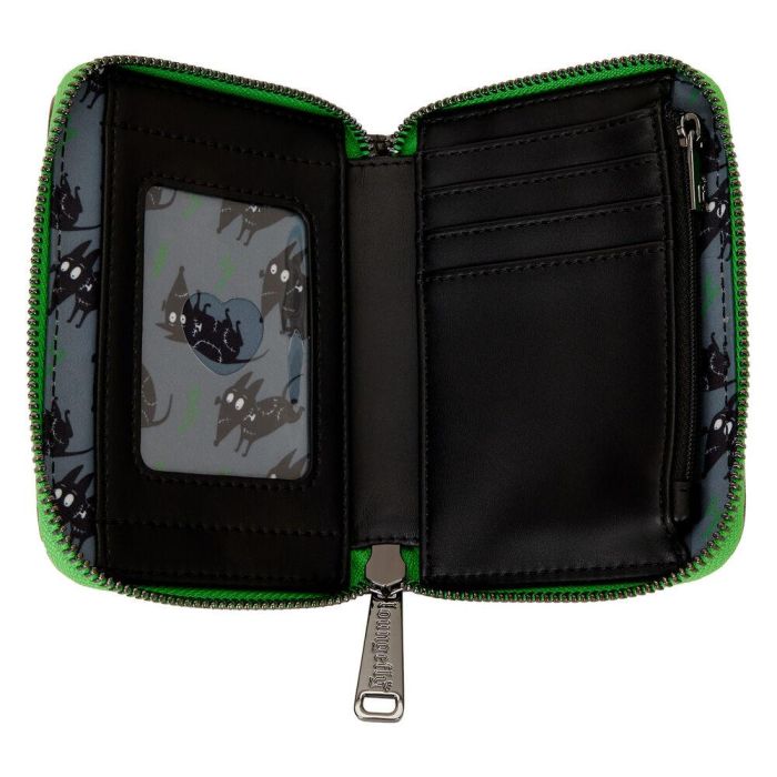 Loungefly Cartera Disney Sparky Frankenweenie Brilla Oscuridad - Piel Sintética con Glitter 12.5x10cm, 4 Ranuras Tarjeta 1