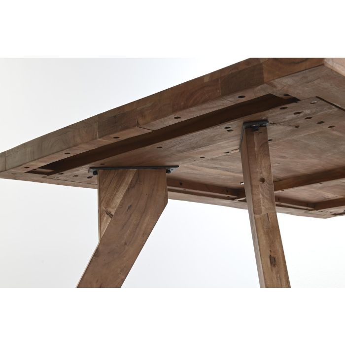 Mesa de Comedor DKD Home Decor Marrón Natural Madera Madera de acacia 200 x 90 x 77 cm 4