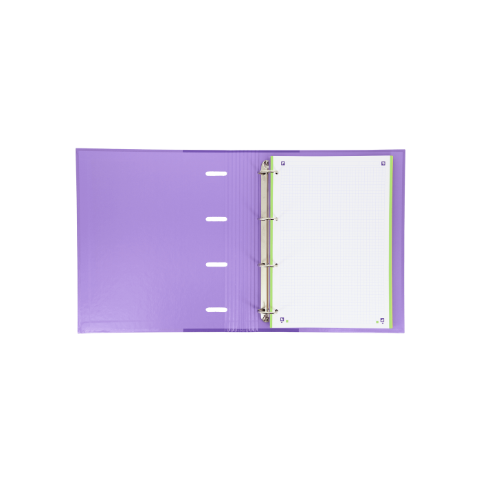 Oxford Europeanbinder Classic Carpeta de Anillas 4x35mm A4+ Recambio 100 Hojas con Goma Elástica y Lomo Ergonómico 10