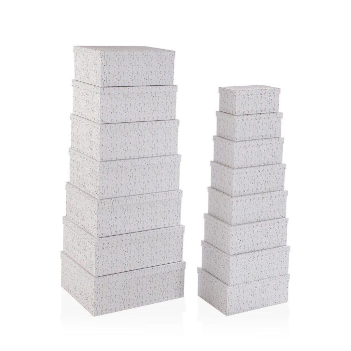 Juego de Cajas Decorativas Versa Laison Cartón (15 Piezas) Juego de Cajas Decorativas Versa Laison Cartón (15 Piezas)