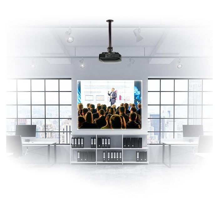 B-Tech Adjustable Drop XL Projector Ceiling Mount with Micro-Adjustment, max 25 kg, Tilt +/-13°, Roll +/-6°, Swivel 360°, 722 - 1122 mm, Black 3 B-Tech Adjustable Drop XL Projector Ceiling Mount with Micro-Adjustment, max 25 kg, Tilt +/-13°, Roll +/-6°, Swivel 360°, 722 - 1122 mm, Black 3