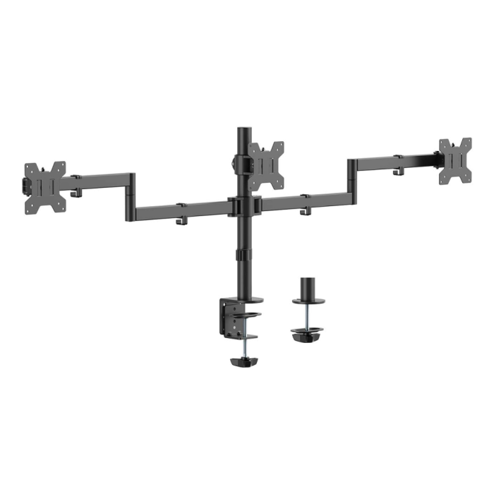 Soporte de Mesa para 3 Monitores Aisens DT27TSR-281/ Giratorio/ Inclinable/ hasta 10kg Soporte de Mesa para 3 Monitores Aisens DT27TSR-281/ Giratorio/ Inclinable/ hasta 10kg