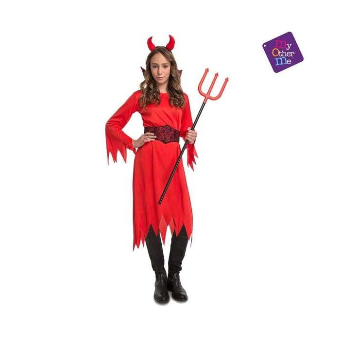 My Other Me Disfraz Diablesa Niña Talla 5-6 Años con Diadema, Vestido y Cinturón