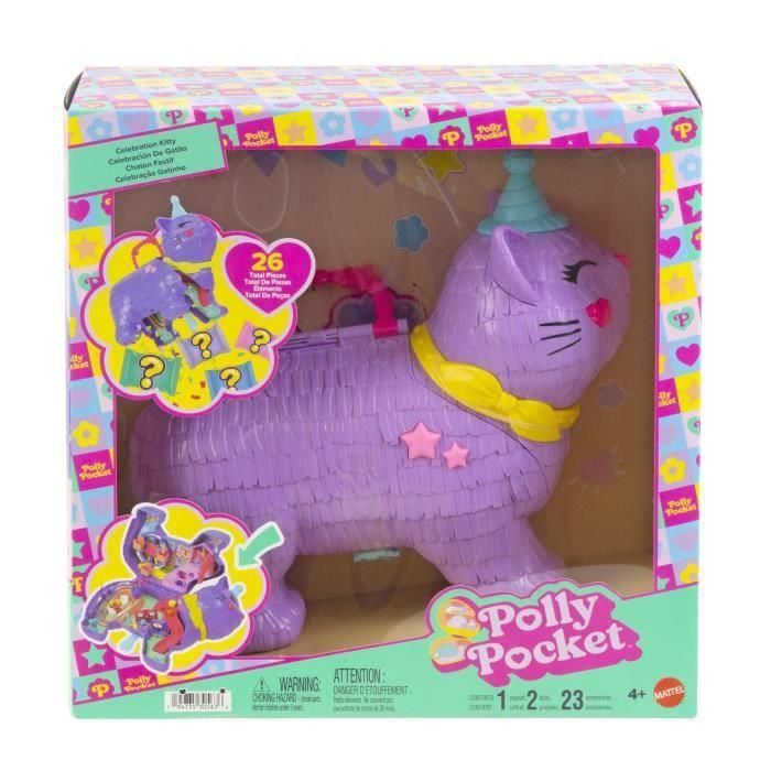 Mattel Cofre para Mini Muñecas Polly Pocket Gatito Piñata Partyland con 23 Accesorios Sorpresa 2 Mattel Cofre para Mini Muñecas Polly Pocket Gatito Piñata Partyland con 23 Accesorios Sorpresa 2