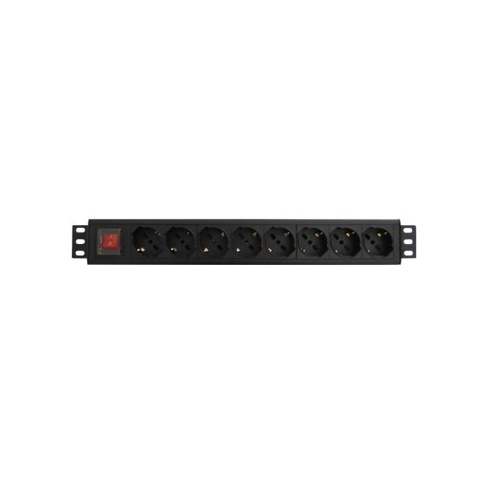 WP WPN-PDU-G01-08 PDU Básico 8 Salidas AC Tipo E/F 1.5U Negro Montaje Horizontal/Vertical
