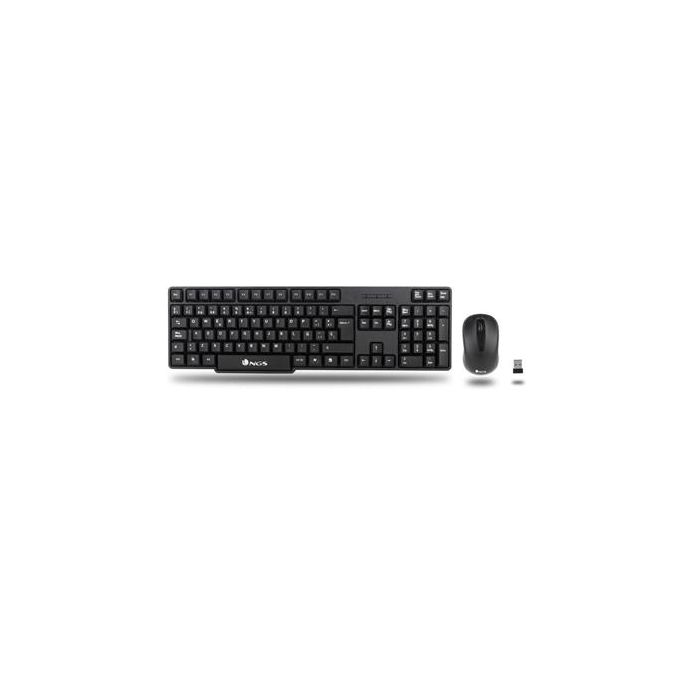 Teclado y Ratón NGS EUPHORIA KIT Negro Qwerty Español Inalámbrico Teclado y Ratón NGS EUPHORIA KIT Negro Qwerty Español Inalámbrico