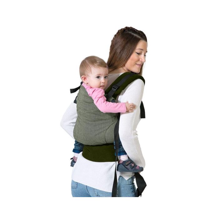 KioKids Portabebés Ergonómico Evolutivo Ajustable con Velcro para Bebés desde Recién Nacido - Posición Natural M/C - Verde 2 KioKids Portabebés Ergonómico Evolutivo Ajustable con Velcro para Bebés desde Recién Nacido - Posición Natural M/C - Verde 2
