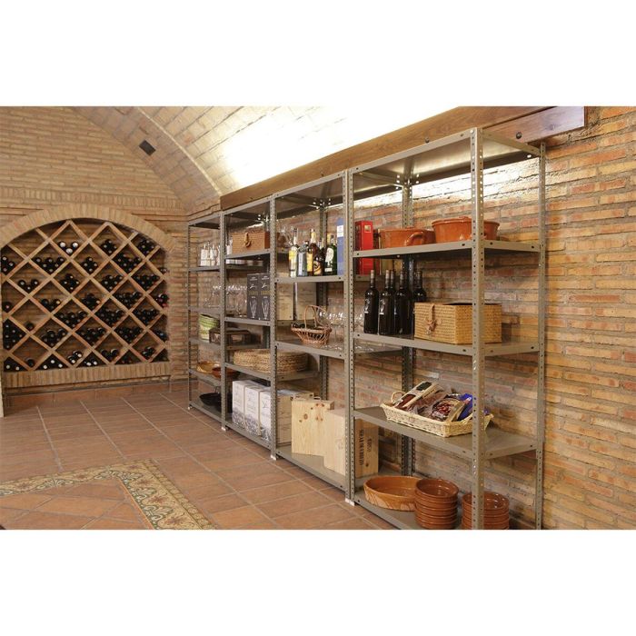 Estantería Simon Rack Comfort Plus 5/500 200 x 100 x 50 cm Natural Metal 5 Estantes 100 kg 2 Estantería Simon Rack Comfort Plus 5/500 200 x 100 x 50 cm Natural Metal 5 Estantes 100 kg 2