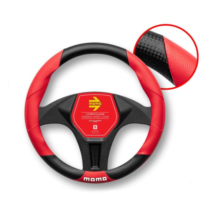 Funda Volante Momo Tuning Universal Negro Y Rojo 38-39 cm MOMLSWC016BR 1
