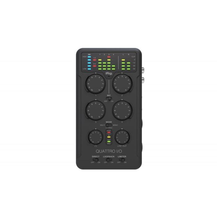 IKMULTIMED Irig Pro Quattro Interfaz de Audio para Móvil y Tablet con Dimensiones 22x16x7.2 cm