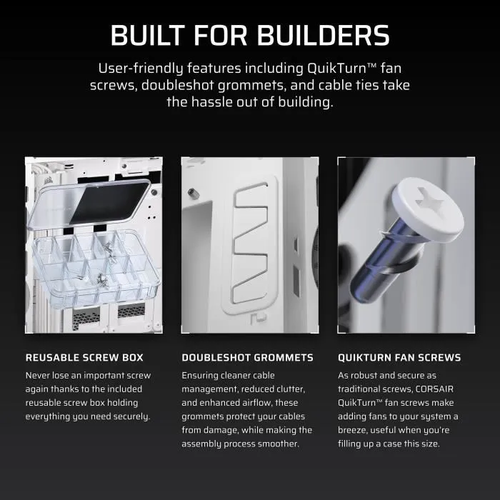 Corsair 5000T Midi Tower ATX Semitorre Cristal Blanca para Gaming y PC de Alto Rendimiento con RGB y Paneles de Vidrio Templado 4