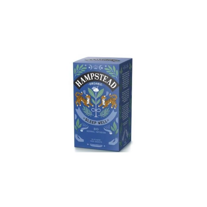 HAMPSTEAD Infusión Sleepwell de Manzanilla con Vainilla, Rooibos, 20 Sobres