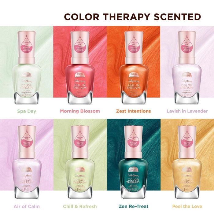 Sally Hansen Color Therapy Esmalte de Uñas, Tratamiento con Aceite de Argán, #448 Chill & Refresh, 14.7 ml