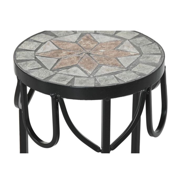 Mesita Auxiliar Terraza Y Jardin DKD Home Decor Multicolor Negro 30 x 69 x 30 cm Set de 3 2 Mesita Auxiliar Terraza Y Jardin DKD Home Decor Multicolor Negro 30 x 69 x 30 cm Set de 3 2