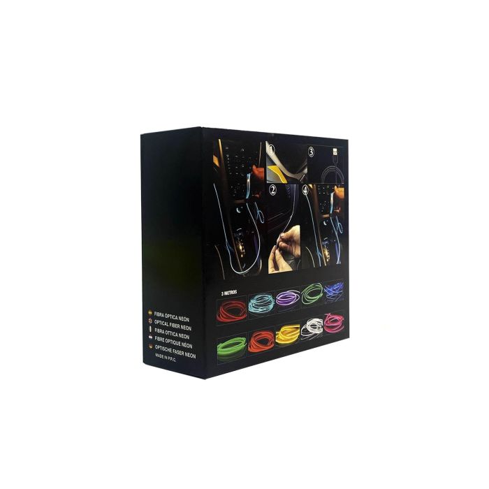 Occ Sport OCCLED02 Tira de Fibra Óptica de Neón Color Turquesa, Cable Eléctrico USB, 3 Metros 4
