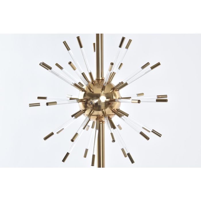 DKD Home Decor Lámpara Sobremesa Moderna Estrella Dorado Blanco Metal Acrílico E27, 80cm Alto, 50W 2