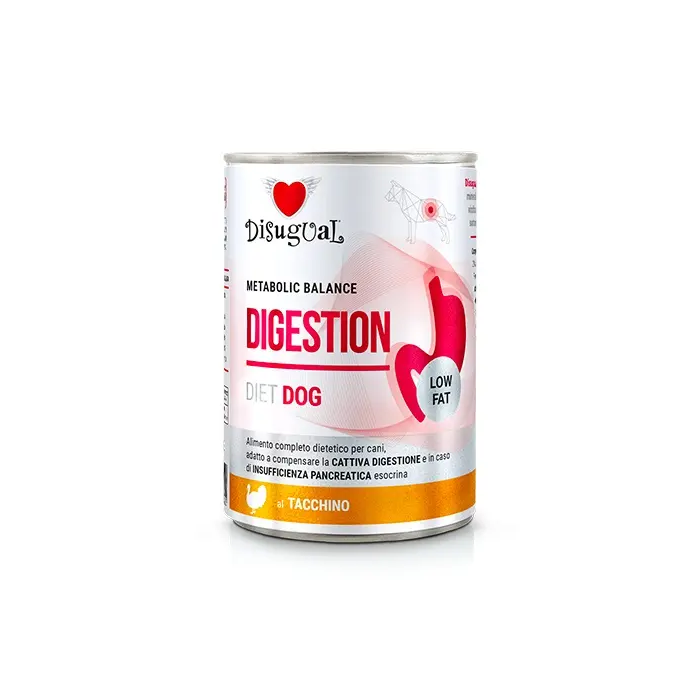 Disugual Diet Dog Digestion Low Fat Pavo 6x400 gr