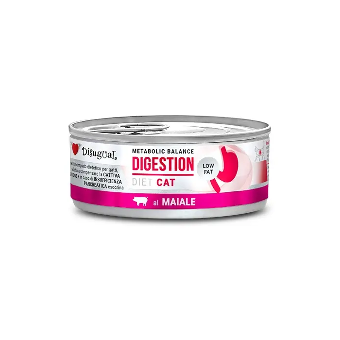 Disugual Diet Cat Digestion Low Fat Cerdo 12x85 gr