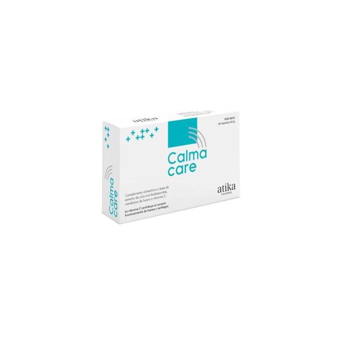 ATIKA Calmacare con Cúrcuma Bio-Optimizada, Membrana de Huevo y Vitamina C para Huesos y Cartílagos 60 Cápsulas