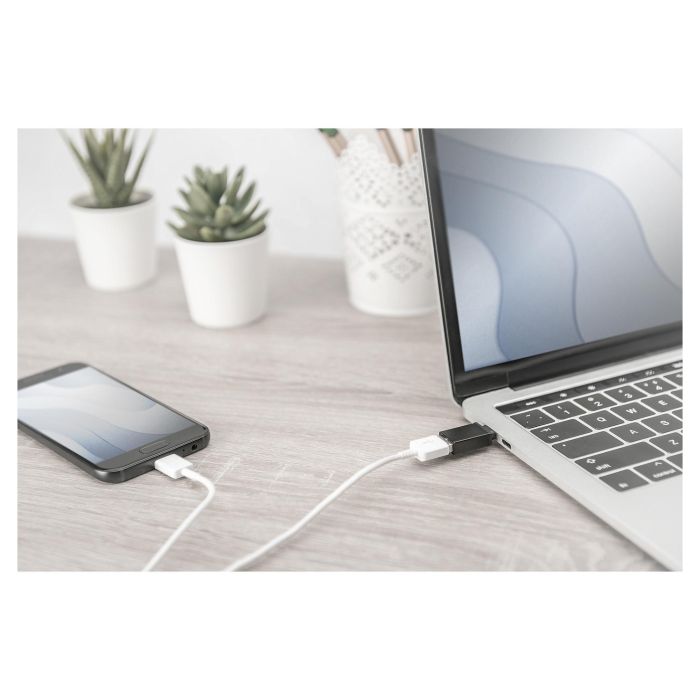 Digitus Adaptador USB Type-C a USB A, Negro, Velocidad 5 Gbit/s 2