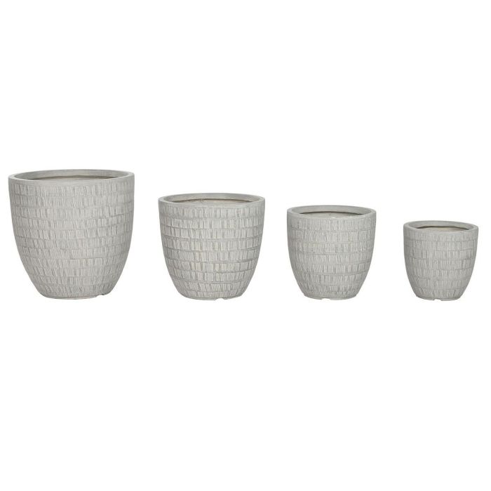 Macetero Terraza Y Jardin DKD Home Decor Gris 44 x 43 x 44 cm Set de 4 1 Macetero Terraza Y Jardin DKD Home Decor Gris 44 x 43 x 44 cm Set de 4 1