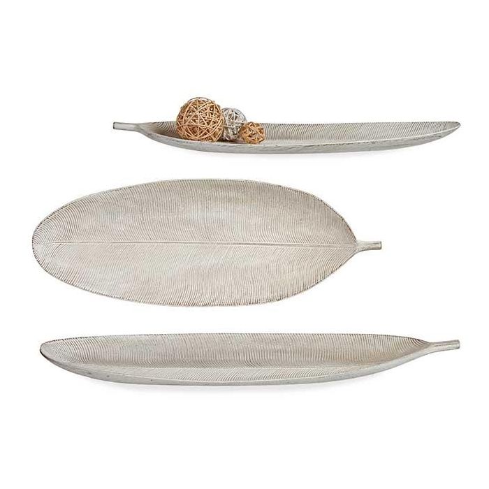 Giftdecor Bandeja de Madera MDF Decoración Hoja Blanco 59.5x3x21.6 cm (12 Unidades) Giftdecor Bandeja de Madera MDF Decoración Hoja Blanco 59.5x3x21.6 cm (12 Unidades)