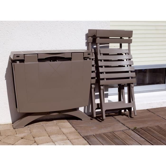 Silla plegable GROSFILLEX Miami - Taupe 1 Silla plegable GROSFILLEX Miami - Taupe 1