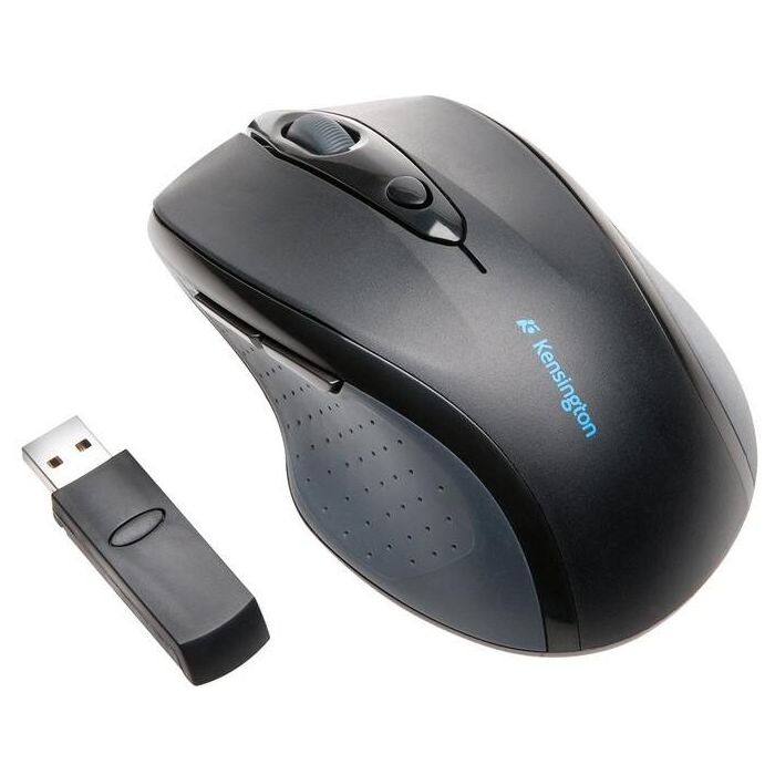 Kensington Ratón Pro Fit Óptico Inalámbrico USB 2.4 GHz Negro Ergonómico Sensor HD 800-1200 ppp Laterales Goma 3