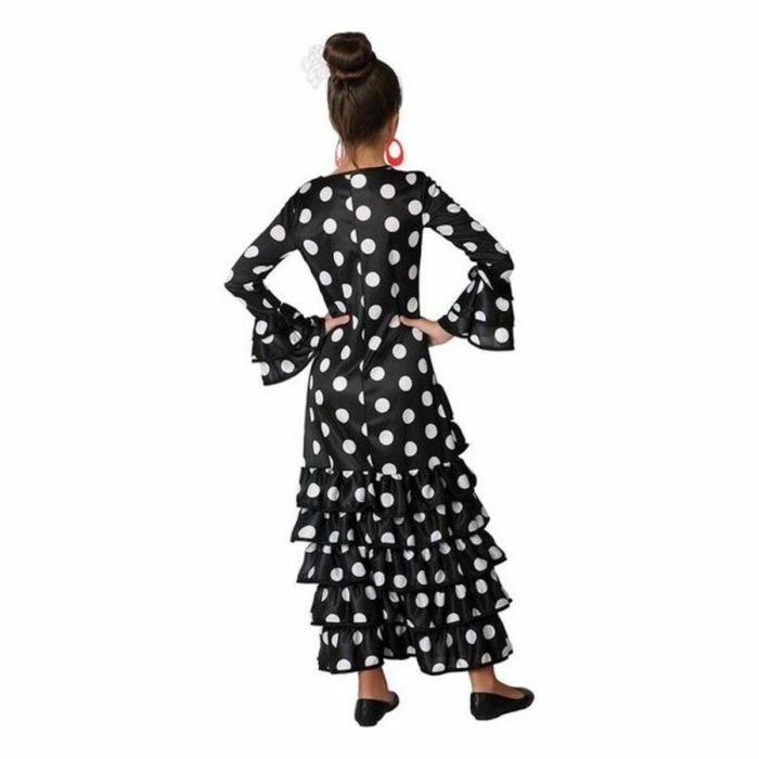 Disfraz Flamenca Sevillana Niña Infantil Negro Lunares Rojos 10-12 Años Paises del Mundo