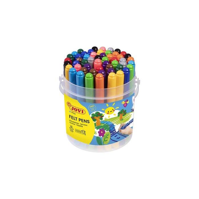 Jovi Rotuladores Maxi Colores Surtidos, Punta de 5.8 mm, Bote 48 Unidades