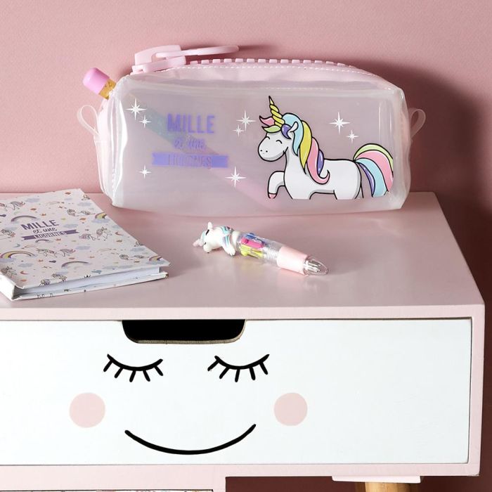 Jeux 2 momes Estuche Unicornio Licorne Translucido 21x8x7 cm 4 Jeux 2 momes Estuche Unicornio Licorne Translucido 21x8x7 cm 4